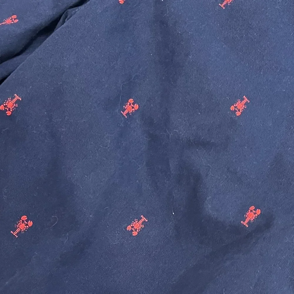 Crown & Ivy Boys Youth Motion Flex Printed Shorts Flat Front Stretch Navy 16R